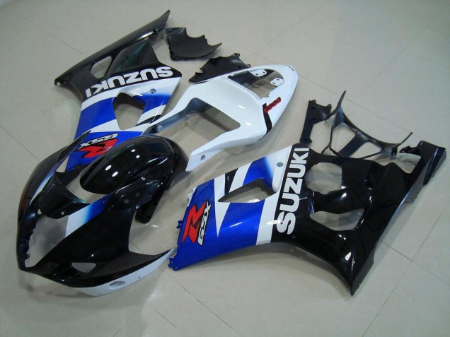 Schwarz Blau Weiß Suzuki GSXR 1000 K3 2003-2004 Motorrad Verkleidungen Schwarz Blau Weiß Suzuki GSXR 1000 K3 2003-2004 Motorrad Verkleidungen