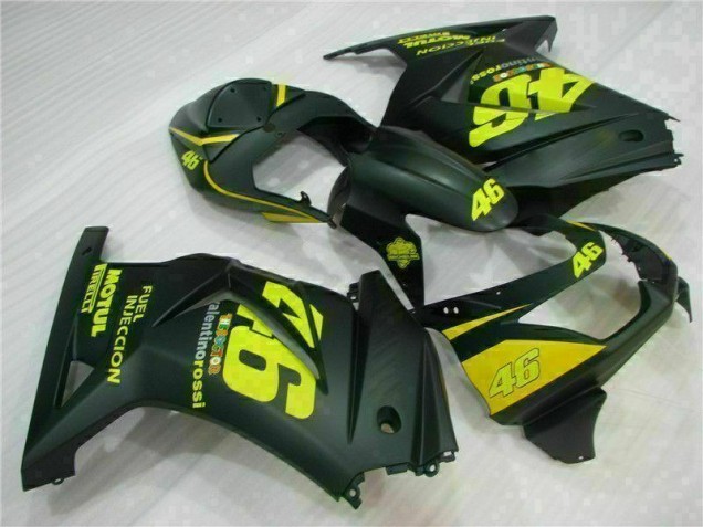 Schwarz Gelb 46 Kawasaki EX250 2008-2012 Motorrad Verkleidungen Schwarz Gelb 46 Kawasaki EX250 2008-2012 Motorrad Verkleidungen