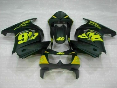 Schwarz Gelb 46 Kawasaki EX250 2008-2012 Motorrad Verkleidungen
