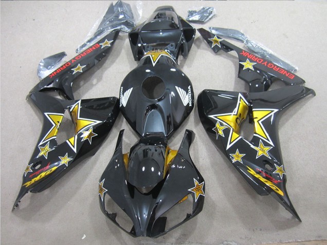 Schwarz Gelb ENERGY DRINK Honda CBR 1000 RR 2006-2007 Motorrad Verkleidungen Schwarz Gelb ENERGY DRINK Honda CBR 1000 RR 2006-2007 Motorrad Verkleidungen