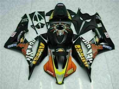 Schwarz Gelb Repsol 46 Honda CBR 600 RR 2007-2008 Motorrad Verkleidungen