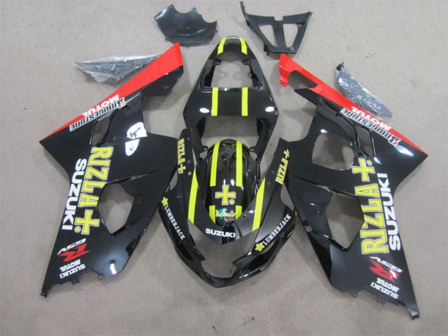 Schwarz Gelb Rizla Suzuki GSXR 600 K4 2004-2005 Motorrad Verkleidung Schwarz Gelb Rizla Suzuki GSXR 600 K4 2004-2005 Motorrad Verkleidung