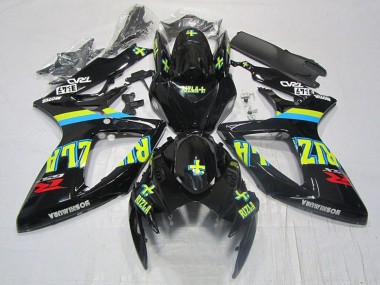 Schwarz Gelb Rizla Suzuki GSXR 600 K6 2006-2007 Motorrad Verkleidungen