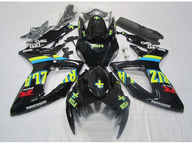Schwarz Gelb Rizla Suzuki GSXR 600 K6 2006-2007 Motorrad Verkleidungen Schwarz Gelb Rizla Suzuki GSXR 600 K6 2006-2007 Motorrad Verkleidungen