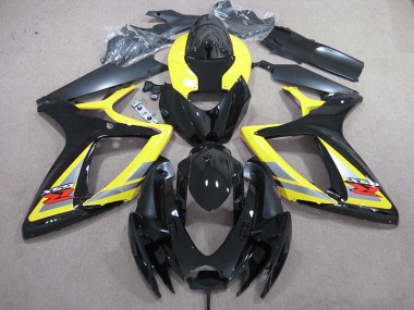 Schwarz Gelb Suzuki GSXR 600 K6 2006-2007 Motorrad Verkleidungen