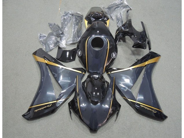 Schwarz Gold Feuerklinge Honda CBR 1000 RR 2008-2011 Motorrad Verkleidungen Schwarz Gold Feuerklinge Honda CBR 1000 RR 2008-2011 Motorrad Verkleidungen
