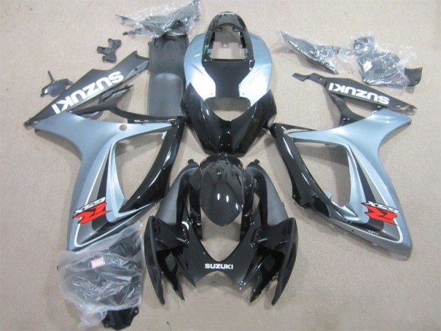 Schwarz Grau Suzuki GSXR 600 K6 2006-2007 Motorrad Verkleidungen Schwarz Grau Suzuki GSXR 600 K6 2006-2007 Motorrad Verkleidungen
