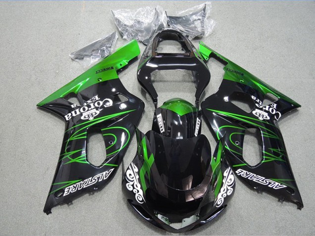 Schwarz Grün Corona Extra Suzuki GSXR 600 K1 K2 K3 2001-2003 Motorrad Verkleidungen Schwarz Grün Corona Extra Suzuki GSXR 600 K1 K2 K3 2001-2003 Motorrad Verkleidungen
