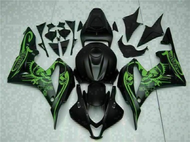 Schwarz Grün Honda CBR 600 RR 2007-2008 Motorrad Verkleidungen