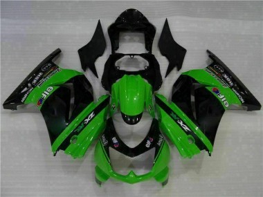 Schwarz Grün Kawasaki EX250 2008-2012 Motorrad Vollverkleidung