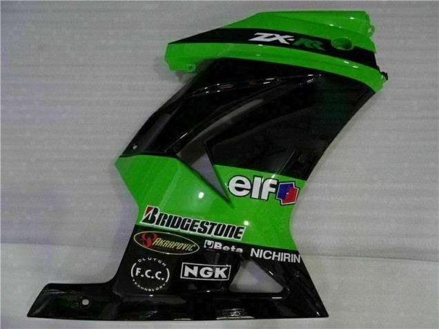 Schwarz Grün Kawasaki EX250 2008-2012 Motorrad Vollverkleidung Schwarz Grün Kawasaki EX250 2008-2012 Motorrad Vollverkleidung