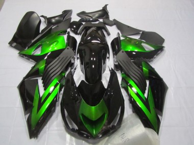 Schwarz Grün Kawasaki ZX14R ZZR 1400 2006-2011 Motorrad Verkleidungen