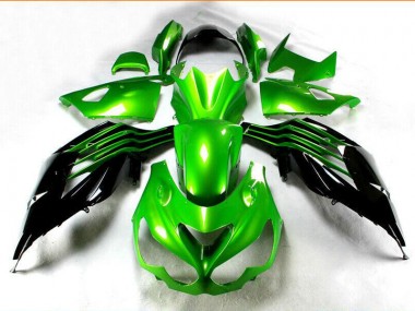 Schwarz Grün Kawasaki ZX14R ZZR 1400 2012-2021 Motorrad Verkleidung
