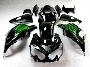 Schwarz Grün Kawasaki ZX14R ZZR 1400 2012-2021 Motorrad Verkleidungen