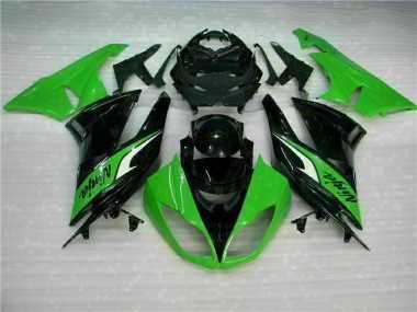 Schwarz Grün Kawasaki ZX6R 2009-2012 Motorrad Vollverkleidung