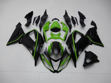 Schwarz Grün Kawasaki ZX6R 2013-2018 Motorrad Verkleidung