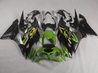 Schwarz Grün Kawasaki ZX6R 2019-2023 Motorrad Verkleidungen