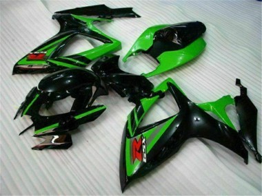 Schwarz Grün Suzuki GSXR 600 / 750 K6 2006-2007 Motorrad Verkleidungen
