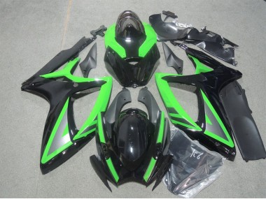 Schwarz Grün Suzuki GSXR 600 K6 2006-2007 Motorrad Verkleidung