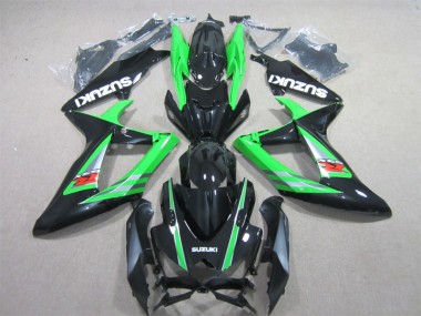 Schwarz Grün Suzuki GSXR 600 K6 2006-2007 Motorrad Verkleidungen