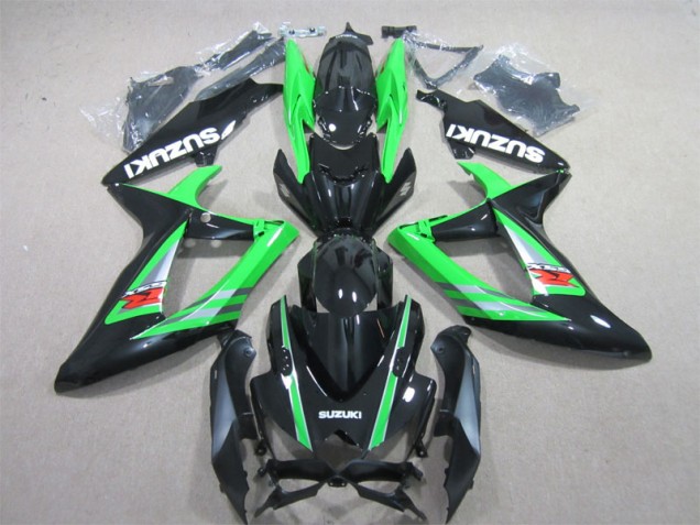 Schwarz Grün Suzuki GSXR 600 K6 2006-2007 Motorrad Verkleidungen Schwarz Grün Suzuki GSXR 600 K6 2006-2007 Motorrad Verkleidungen