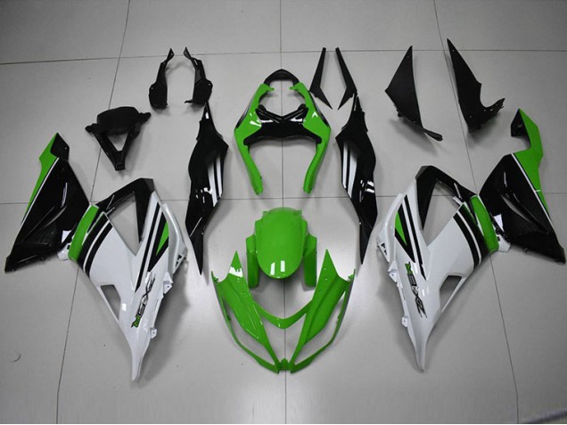 Schwarz Grün Weiß Kawasaki ZX6R 2013-2018 Motorrad Verkleidungen Schwarz Grün Weiß Kawasaki ZX6R 2013-2018 Motorrad Verkleidungen