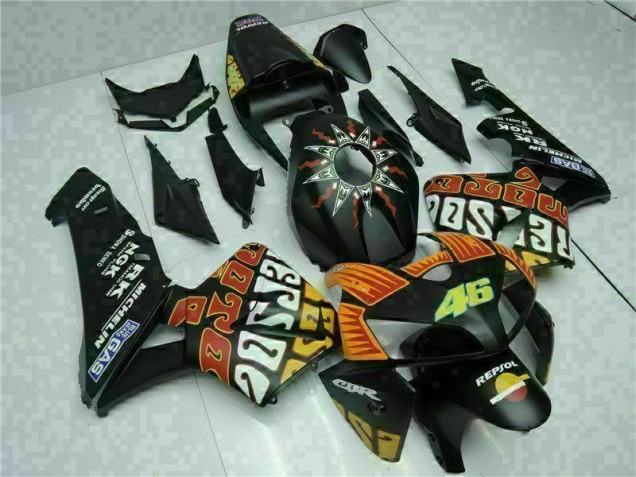Schwarz Honda CBR 600 RR 2005-2006 Motor Vollverkleidung Schwarz Honda CBR 600 RR 2005-2006 Motor Vollverkleidung