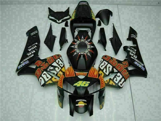 Schwarz Honda CBR 600 RR 2005-2006 Motor Vollverkleidung Schwarz Honda CBR 600 RR 2005-2006 Motor Vollverkleidung