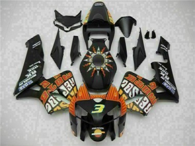 Schwarz Honda CBR 600 RR 2005-2006 Verkleidungen