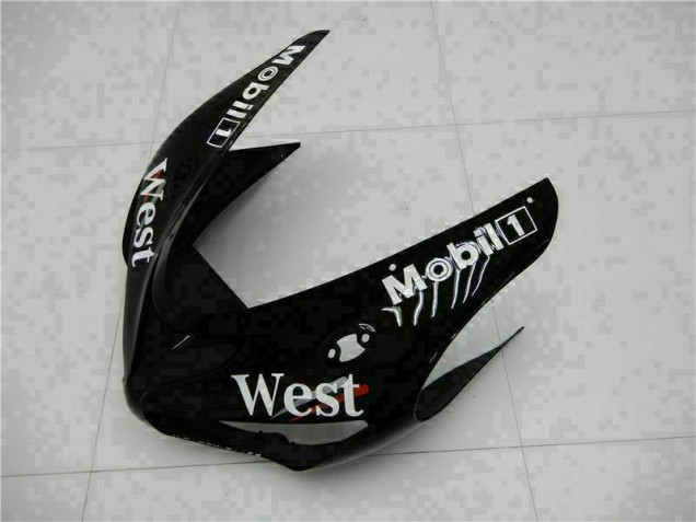 Schwarz Kawasaki ZX6R 2005-2006 Motorrad Verkleidungen Komplett Sets