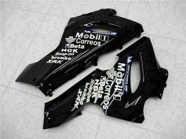 Schwarz Kawasaki ZX6R 2005-2006 Motorrad Verkleidungen Komplett Sets