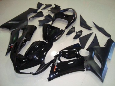 Schwarz Kawasaki ZX6R 2005-2006 Motorrad Vollverkleidung