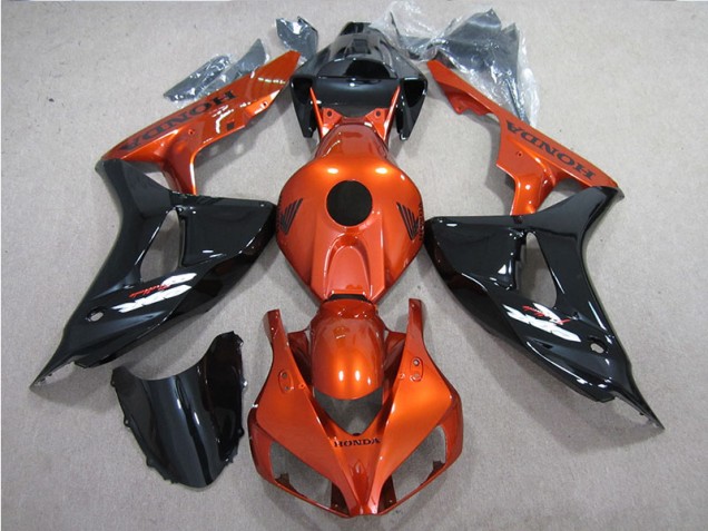 Schwarz Orange Honda CBR 1000 RR 2006-2007 Motorrad Verkleidungen Schwarz Orange Honda CBR 1000 RR 2006-2007 Motorrad Verkleidungen