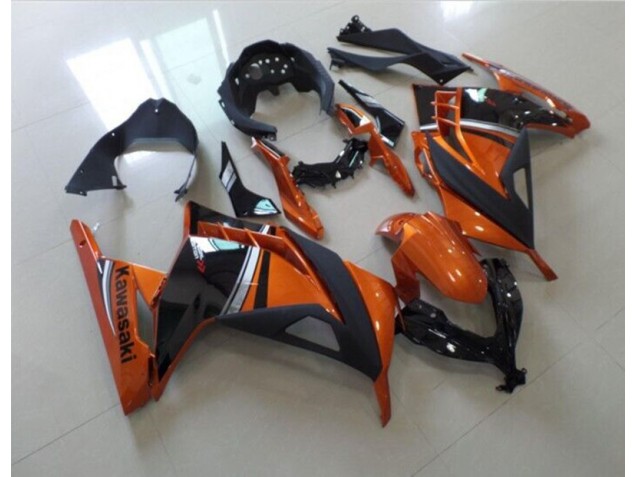 Schwarz Orange Kawasaki ZX 300R 2013-2016 Motorrad Verkleidungen Schwarz Orange Kawasaki ZX 300R 2013-2016 Motorrad Verkleidungen