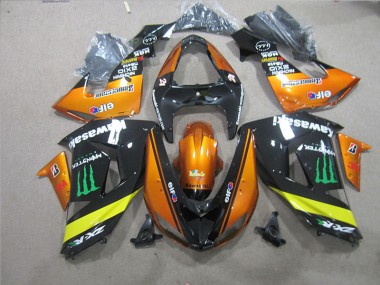 Schwarz Orange Monster Kawasaki ZX10R 2006-2007 Motorrad Verkleidungen