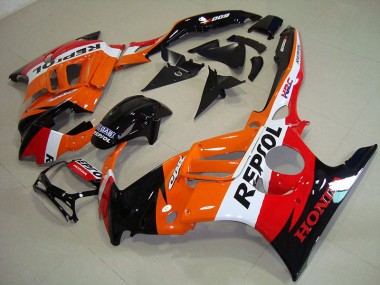 Schwarz Orange Repsol Honda CBR 600 F3 1995-1998 Motorrad Verkleidung