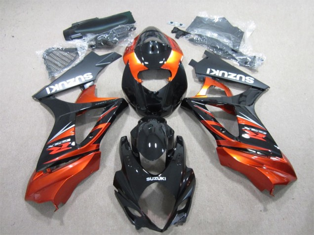 Schwarz Orange Suzuki GSXR 1000 K7 2007-2008 Motorrad Verkleidung Schwarz Orange Suzuki GSXR 1000 K7 2007-2008 Motorrad Verkleidung