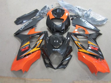 Schwarz Orange Suzuki GSXR 1000 K7 2007-2008 Motorrad Verkleidungen