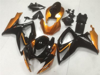 Schwarz Orange Suzuki GSXR 600 / 750 K6 2006-2007 Motorrad Verkleidung