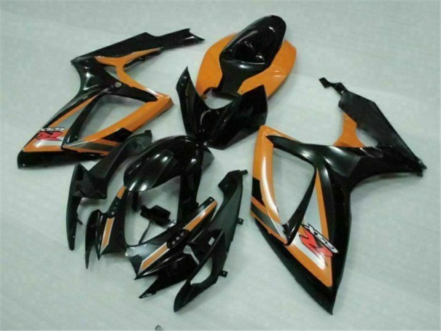Schwarz Orange Suzuki GSXR 600 / 750 K6 2006-2007 Motorrad Verkleidungen Schwarz Orange Suzuki GSXR 600 / 750 K6 2006-2007 Motorrad Verkleidungen