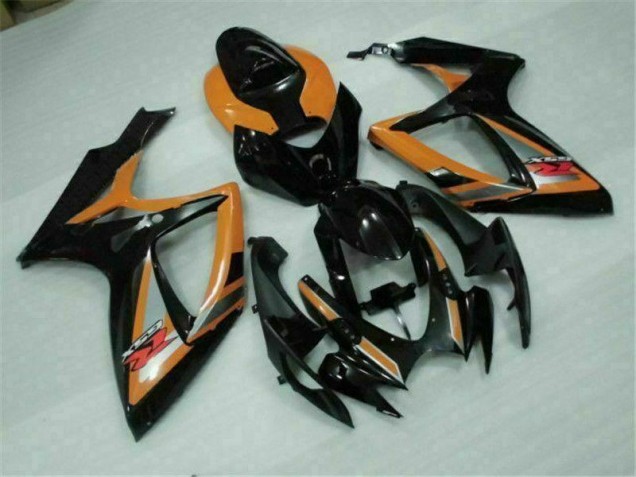 Schwarz Orange Suzuki GSXR 600 / 750 K6 2006-2007 Motorrad Verkleidungen Schwarz Orange Suzuki GSXR 600 / 750 K6 2006-2007 Motorrad Verkleidungen