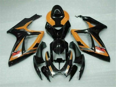 Schwarz Orange Suzuki GSXR 600 / 750 K6 2006-2007 Motorrad Verkleidungen