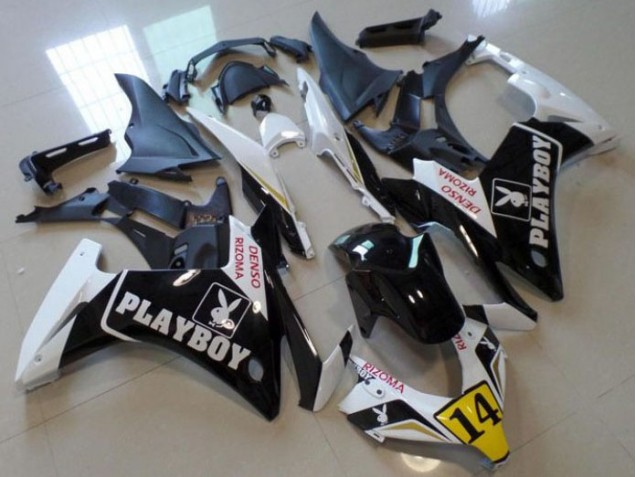 Schwarz Playboy 14 Honda CBR 500 RR 2013-2015 Motorrad Verkleidungen Schwarz Playboy 14 Honda CBR 500 RR 2013-2015 Motorrad Verkleidungen