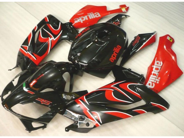 Schwarz Rot Aprilia RS 125 2006-2011 Motorrad Verkleidungen Schwarz Rot Aprilia RS 125 2006-2011 Motorrad Verkleidungen