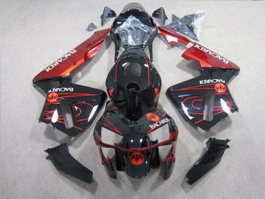 Schwarz Rot BACARDI Honda CBR 600 RR 2005-2006 Motorrad Verkleidungen