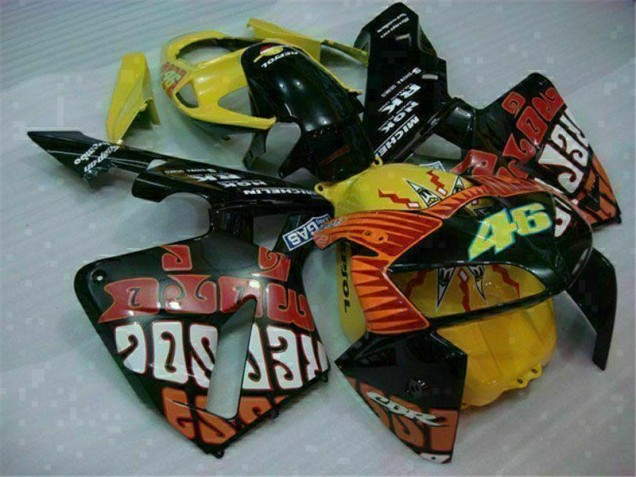 Schwarz Rot Gelb 46 Honda CBR 600 RR 2005-2006 Motorrad Verkleidungen Schwarz Rot Gelb 46 Honda CBR 600 RR 2005-2006 Motorrad Verkleidungen