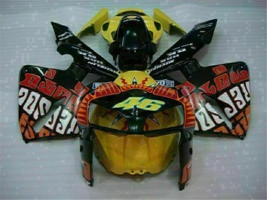 Schwarz Rot Gelb 46 Honda CBR 600 RR 2005-2006 Motorrad Verkleidungen