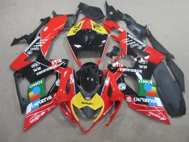 Schwarz Rot Gelb Suzuki GSXR 1000 K5 2005-2006 Motorrad Verkleidungen
