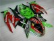 Schwarz Rot Grün Motocard Kawasaki ZX6R 2009-2012 Motorrad Verkleidungen Schwarz Rot Grün Motocard Kawasaki ZX6R 2009-2012 Motorrad Verkleidungen