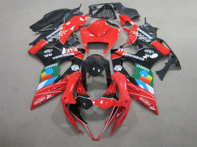 Schwarz Rot Grün Suzuki GSXR 1000 K5 2005-2006 Motorrad Verkleidungen Schwarz Rot Grün Suzuki GSXR 1000 K5 2005-2006 Motorrad Verkleidungen